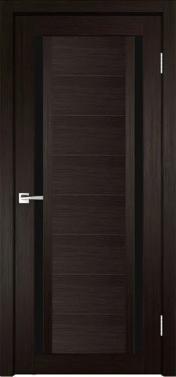 Фото Межкомнатная дверь Легенда Z-3 тон Венге Остекление Лакобель черное